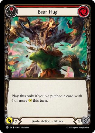 Bear Hug (Red) (PEN012) Rainbow Foil - Compendium of Rathe