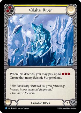 Valahai Riven (Yellow) (PEN022) Rainbow Foil - Compendium of Rathe