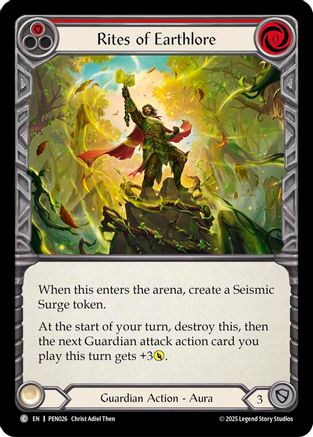 Rites Of Earthlore (Red) (PEN026) Rainbow Foil - Compendium of Rathe
