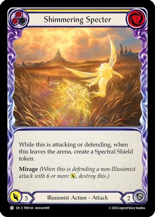 Shimmering Specter (Yellow) (PEN134) Rainbow Foil - Compendium of Rathe