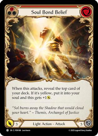 Soul Bond Belief (Red) (PEN186) Rainbow Foil - Compendium of Rathe