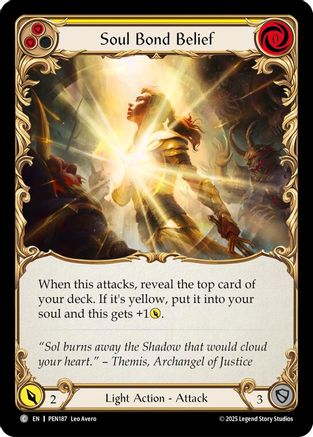 Soul Bond Belief (Yellow) (PEN187) Rainbow Foil - Compendium of Rathe