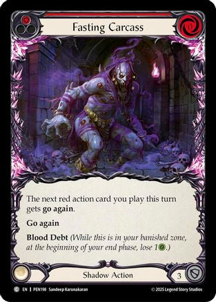 Fasting Carcass (Red) (PEN198) Rainbow Foil - Compendium of Rathe