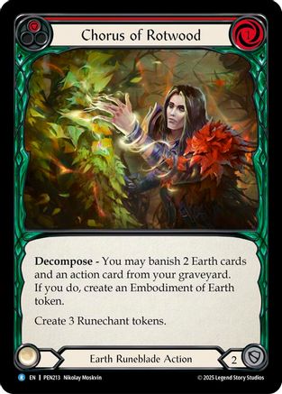 Chorus Of Rotwood (Red) (PEN213) Rainbow Foil - Compendium of Rathe