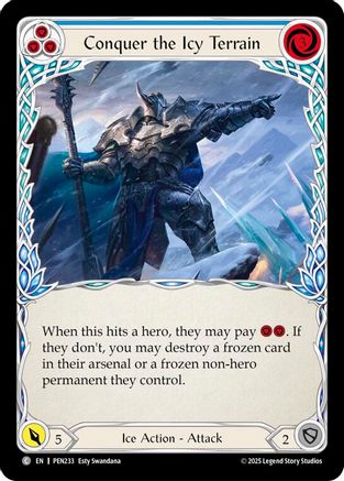 Conquer The Icy Terrain (Blue) (PEN233) Rainbow Foil - Compendium of Rathe