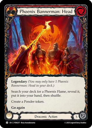 Phoenix Bannerman Head (Red) (PEN257) Rainbow Foil - Compendium of Rathe