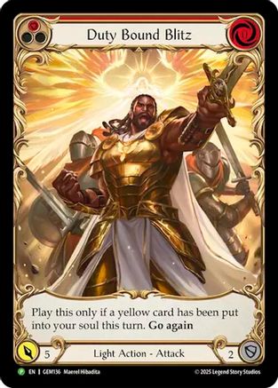 Duty Bound Blitz (GEM136) Rainbow Foil - GEM Pack 4