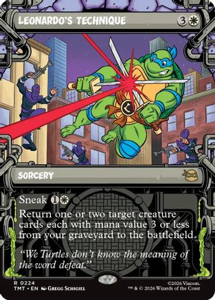 Leonardo's Technique (Showcase) (224) Foil - Teenage Mutant Ninja Turtles