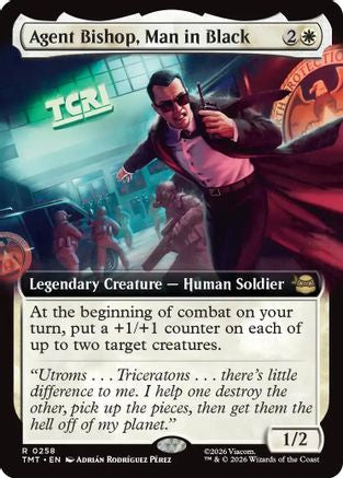 Agent Bishop, Man in Black (258) Foil - Teenage Mutant Ninja Turtles