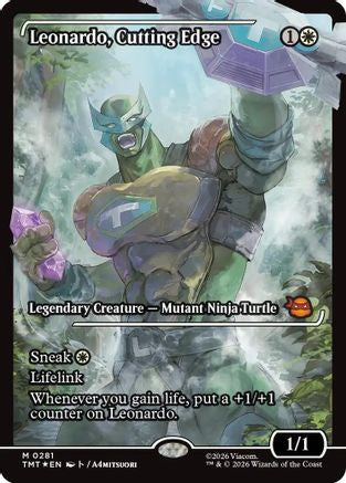 Leonardo, Cutting Edge (Showcase) (281) Foil - Teenage Mutant Ninja Turtles