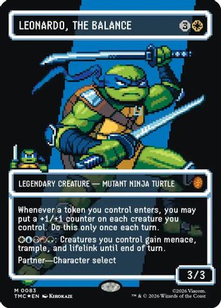 Leonardo, the Balance (Borderless) (Surge Foil) (083) Foil - Commander: Teenage Mutant Ninja Turtles