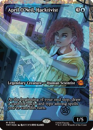 April O'Neil, Hacktivist (Showcase) (Fracture Foil) (292) Foil - Teenage Mutant Ninja Turtles