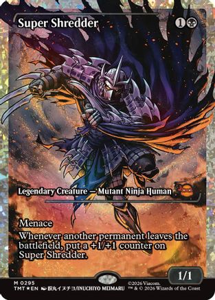 Super Shredder (Showcase) (Fracture Foil) (295) Foil - Teenage Mutant Ninja Turtles