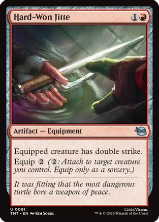 Hard-Won Jitte (091) Foil - Teenage Mutant Ninja Turtles