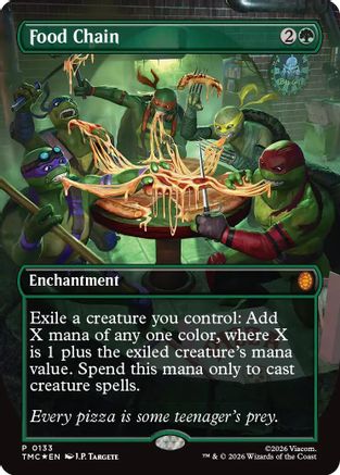 Food Chain (Borderless) (133) Foil - Commander: Teenage Mutant Ninja Turtles