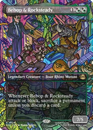 Bebop & Rocksteady (Borderless) (204) Foil - Teenage Mutant Ninja Turtles