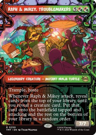 Raph & Mikey, Troublemakers (Showcase) (250) Foil - Teenage Mutant Ninja Turtles