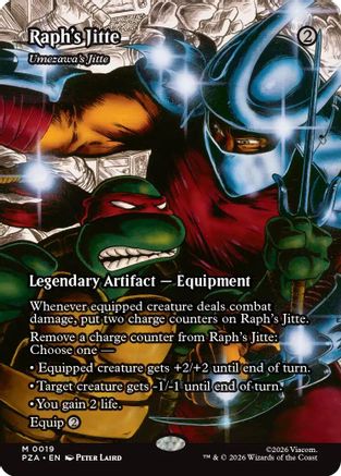 Raph's Jitte – Umezawa's Jitte (Borderless) (019) Foil - Teenage Mutant Ninja Turtles Eternal-Legal