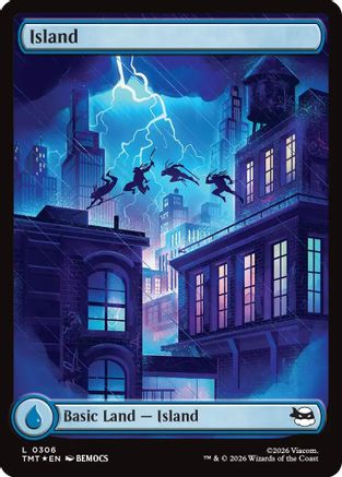 Island (Surge Foil) (306) Foil - Teenage Mutant Ninja Turtles