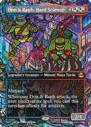 Don & Raph, Hard Science (Borderless) (205) Foil - Teenage Mutant Ninja Turtles