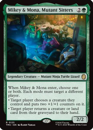 Mikey & Mona, Mutant Sitters (125) - Commander: Teenage Mutant Ninja Turtles