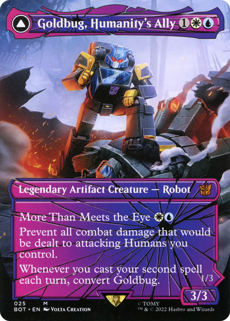 Goldbug, Humanity's Ally // Goldbug, Scrappy Scout (Shattered Glass) [Transformers] Foil