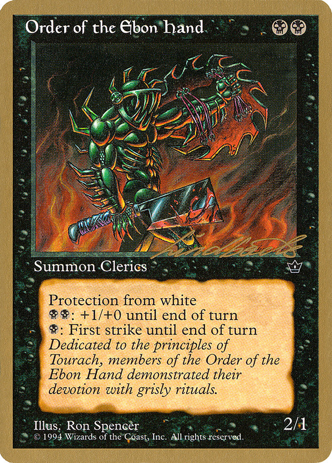 Order of the Ebon Hand (Spencer) (Leon Lindback) [Pro Tour Collector Set] | Silver Goblin