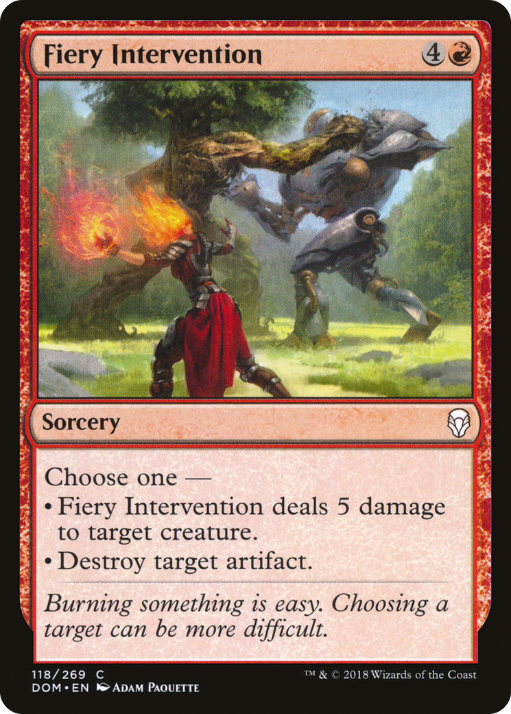 Fiery Intervention [Dominaria] | Silver Goblin