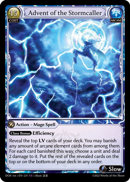 Advent of the Stormcaller (237) [Dawn of Ashes: 1st Edition] Foil