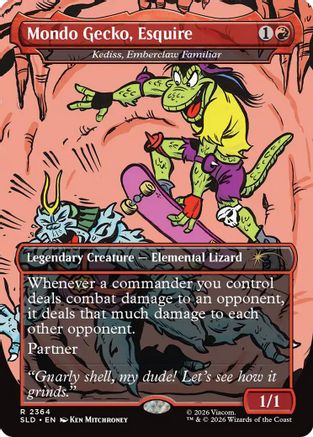 Mondo Gecko, Esquire – Kediss, Emberclaw Familiar (2364) - Secret Lair Drop Series