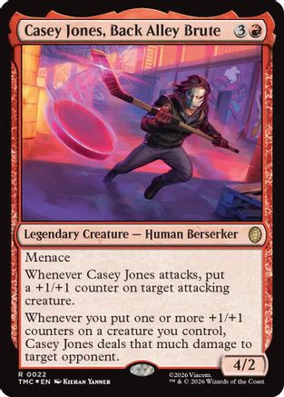 Casey Jones, Back Alley Brute (Surge Foil) (022) Foil - Commander: Teenage Mutant Ninja Turtles