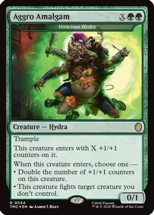 Aggro Amalgam – Voracious Hydra (Surge Foil) (054) Foil - Commander: Teenage Mutant Ninja Turtles