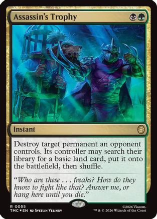 Assassin's Trophy (Surge Foil) (055) Foil - Commander: Teenage Mutant Ninja Turtles