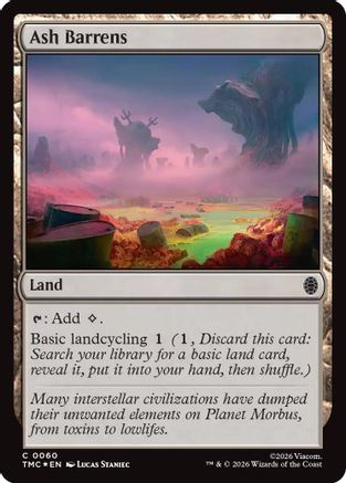 Ash Barrens (Surge Foil) (060) Foil - Commander: Teenage Mutant Ninja Turtles