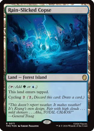 Rain-Slicked Copse (Surge Foil) (071) Foil - Commander: Teenage Mutant Ninja Turtles