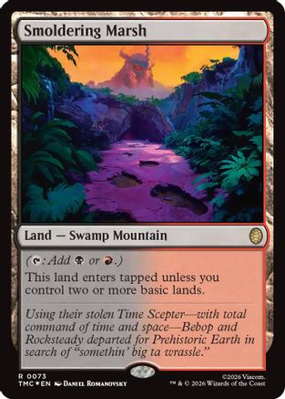 Smoldering Marsh (Surge Foil) (073) Foil - Commander: Teenage Mutant Ninja Turtles