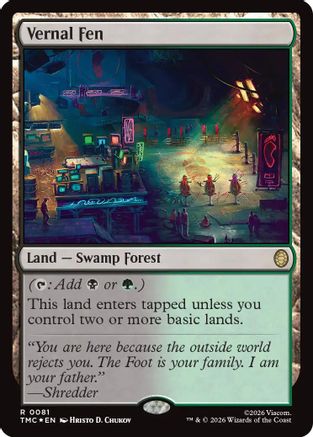 Vernal Fen (Surge Foil) (081) Foil - Commander: Teenage Mutant Ninja Turtles