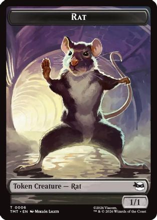 Rat // Copy Double-Sided Token (6 // 1) - Teenage Mutant Ninja Turtles