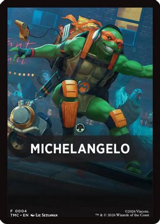 Michelangelo Theme Card (004) - Commander: Teenage Mutant Ninja Turtles