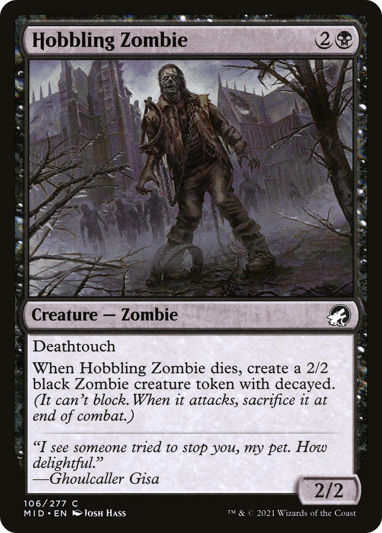 Hobbling Zombie [Innistrad: Midnight Hunt] Foil