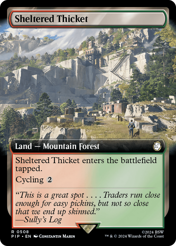 Sheltered Thicket (Extended Art) [Fallout] Foil