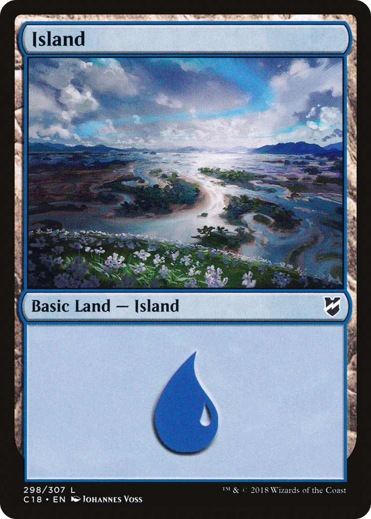 Island (298) [Commander 2018] | Silver Goblin