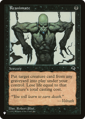 Reanimate [The List Reprints] | Silver Goblin