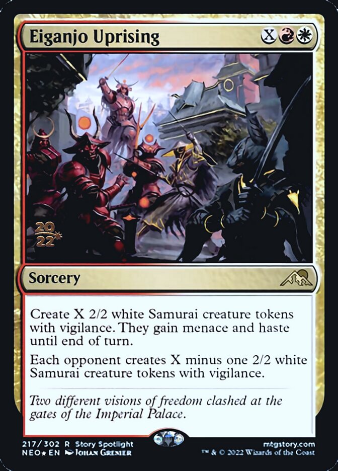 Eiganjo Uprising [Kamigawa: Neon Dynasty Prerelease Promos] | Silver Goblin