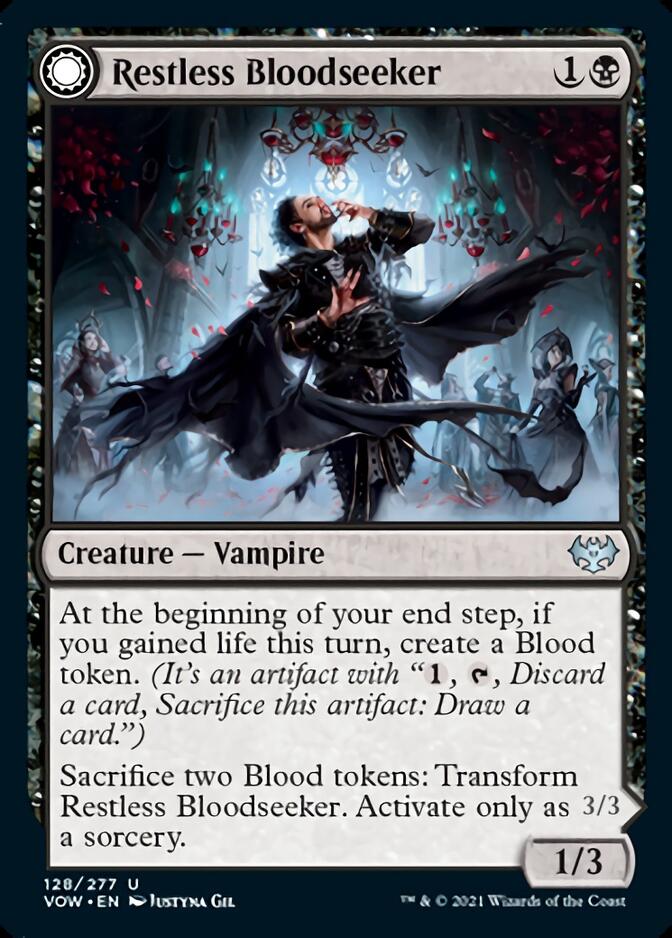 Restless Bloodseeker // Bloodsoaked Reveler [Innistrad: Crimson Vow] Foil