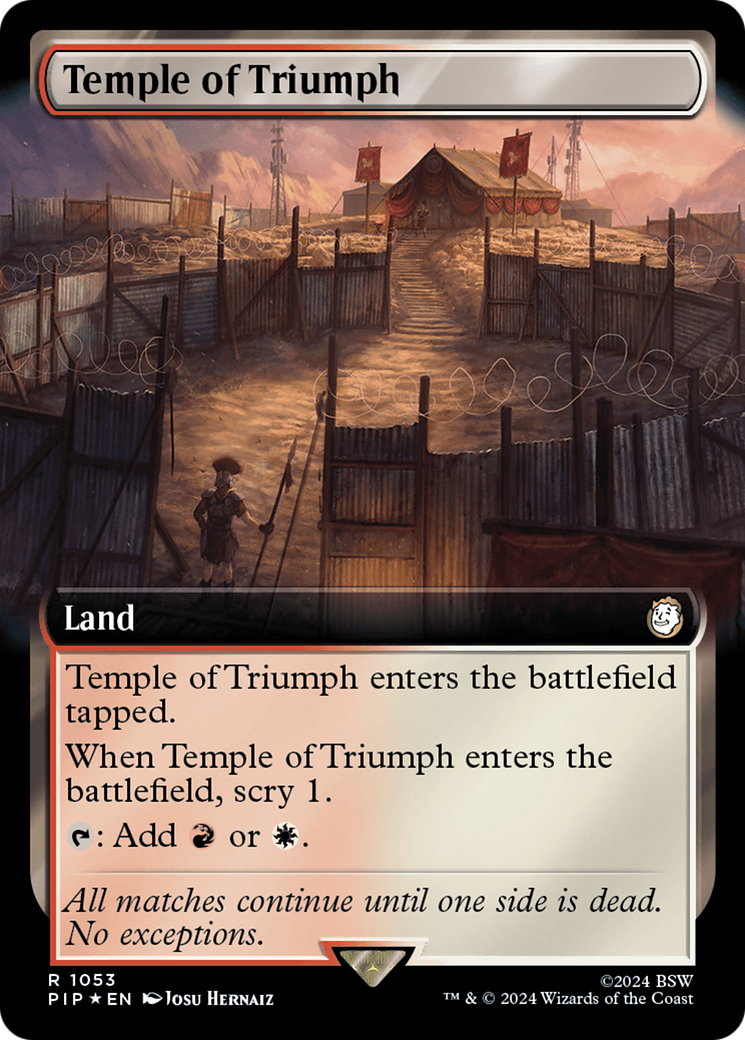 Temple of Triumph (Extended Art) (Surge Foil) [Fallout] | Silver Goblin