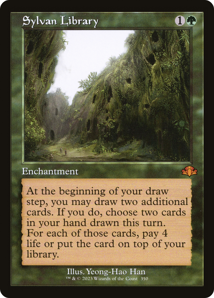 Sylvan Library (Retro) [Dominaria Remastered] | Silver Goblin