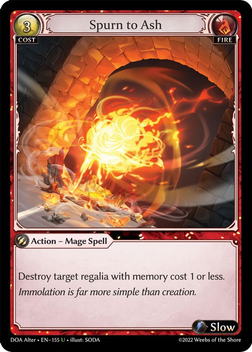 Spurn to Ash (155) [Dawn of Ashes: Alter Edition] Foil