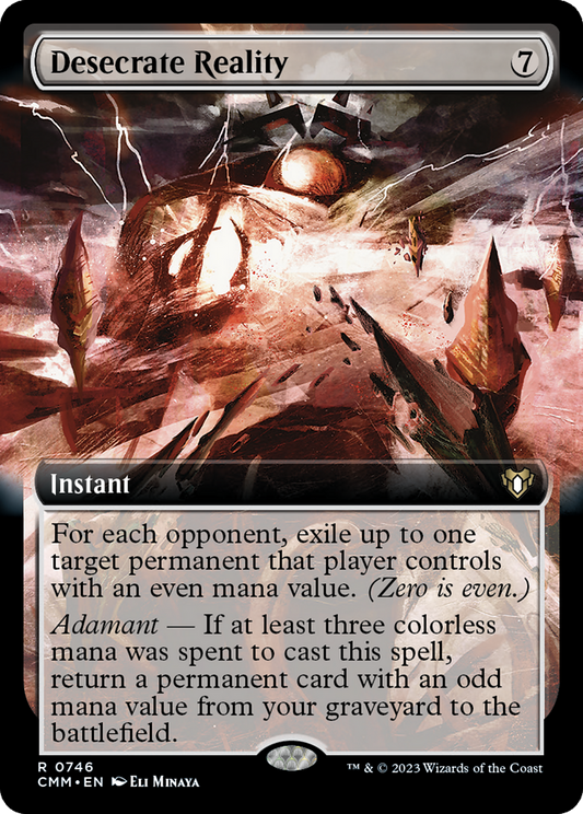 Desecrate Reality (Extended Art) [Commander Masters] Foil