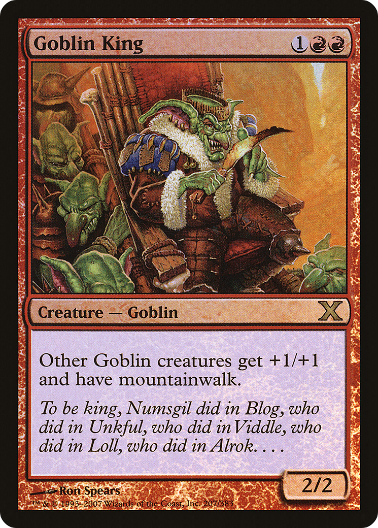 Goblin King (207) Foil - Tenth Edition